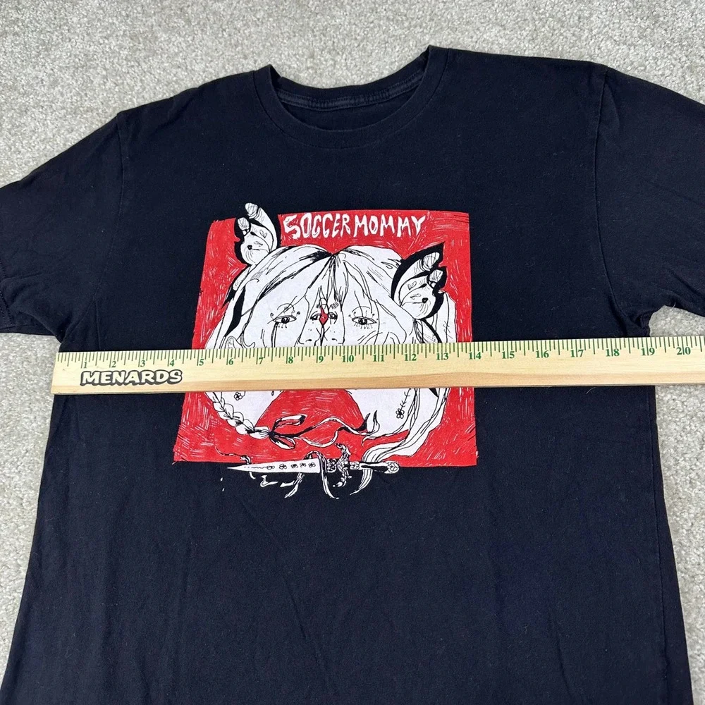 Soccer Mommy Band T-Shirt Small Black Cotton Graphic Tee Indie Rock Merch Emo